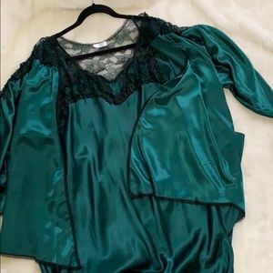 Vintage Valentino Intimates Nightgown Jacket Set
